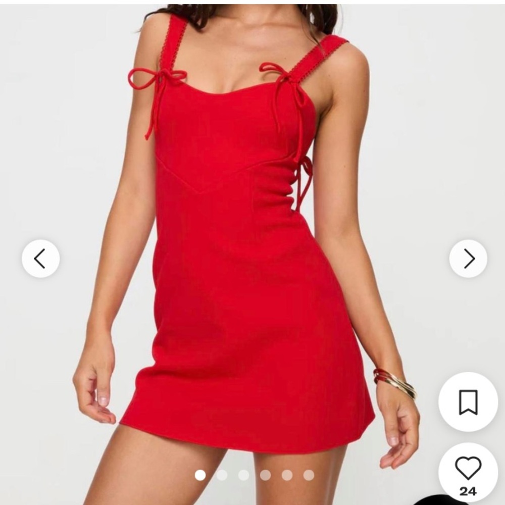 Princess Polly Vibrant Red Dress - Picture 4 of 4